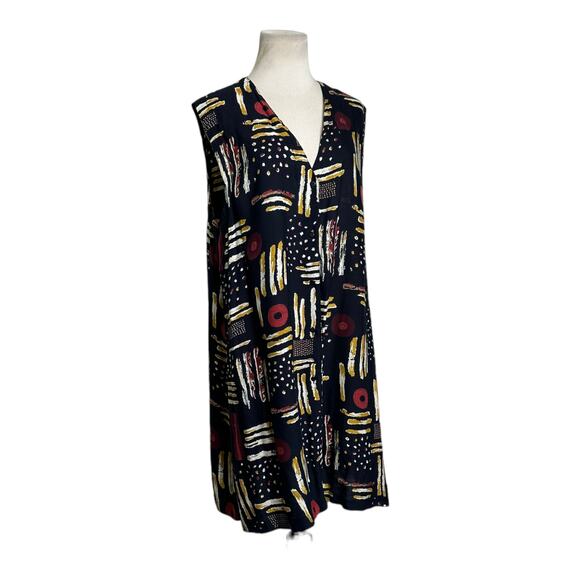 Cotton Zone black tribal print sleeveless mini dress size 20 - XL - Picture 5 of 10